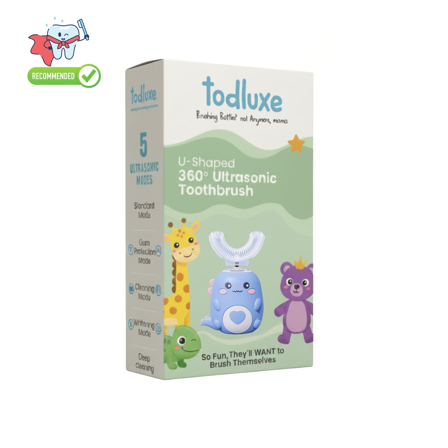 Todlluxe™ 360° Ultrasonic Toothbrush